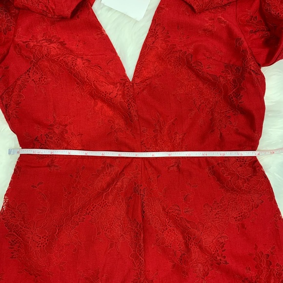 Red Lace Romper - Picture 5 of 6
